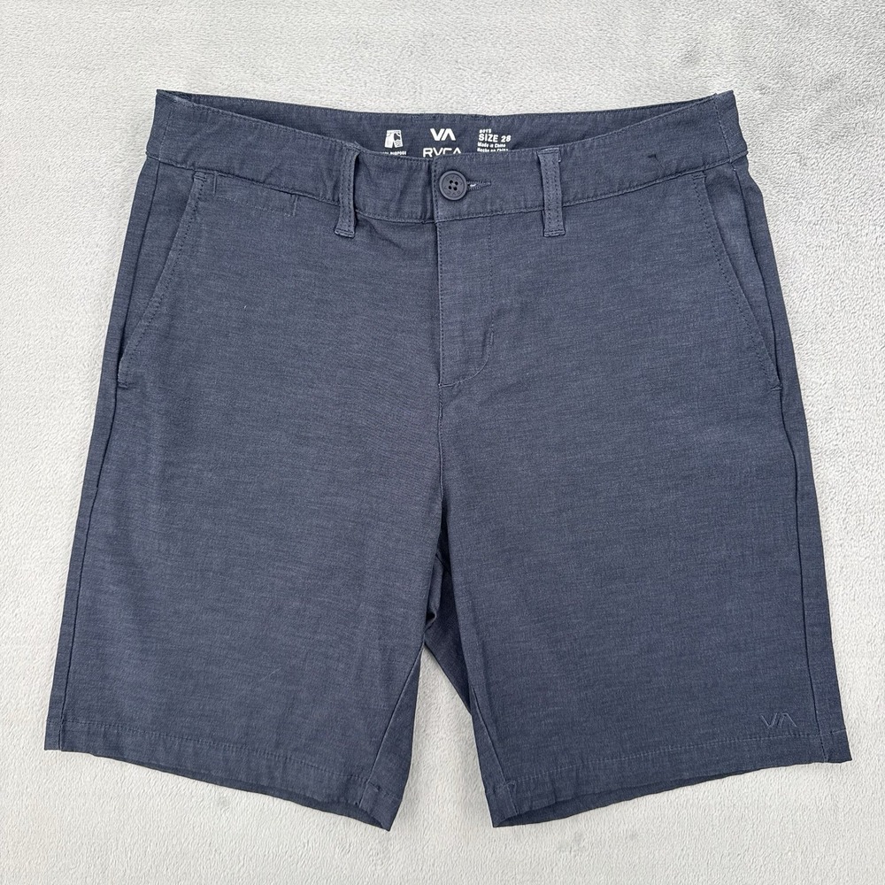 RVCA Shorts Dual Purpose Trunk Boys Size 28 Blue Stretch Chino Summer Kids